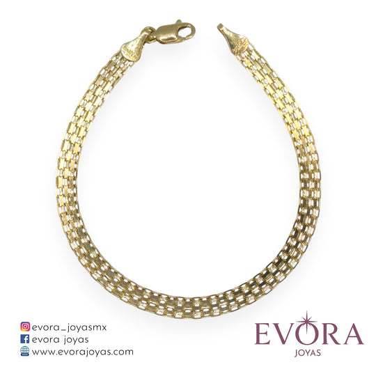 Pulsera piel de Serpiente de Oro 10k