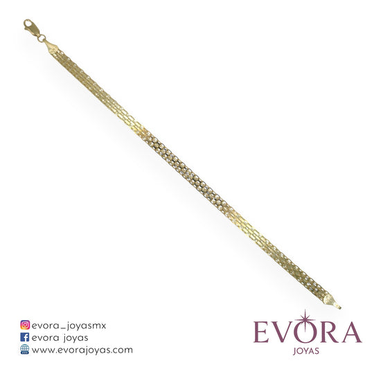 Pulsera piel de Serpiente de Oro 10k