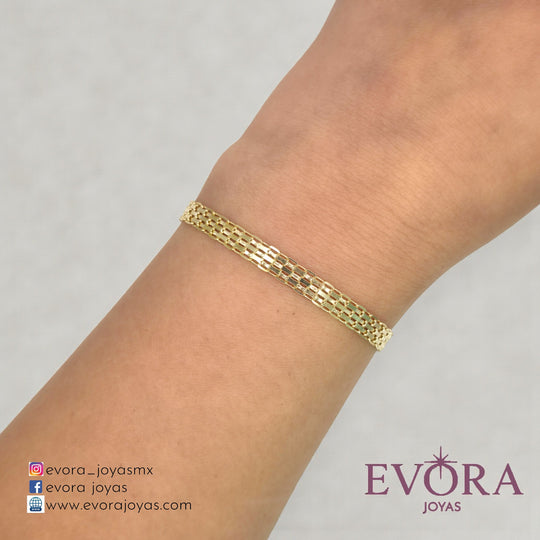 Pulsera piel de Serpiente de Oro 10k