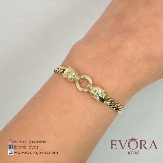 Pulsera Pantera Lisa de Oro 10k