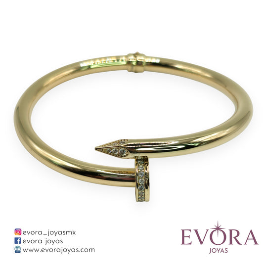Pulsera Clavo lisa de Oro 10k