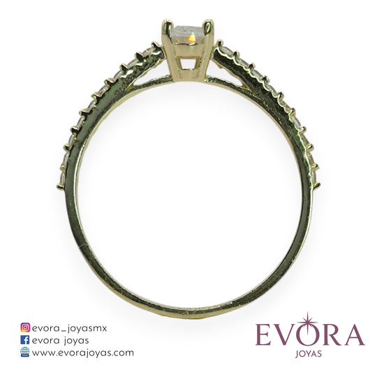 Anillo Compromiso Zirconia Varias de Oro 10k