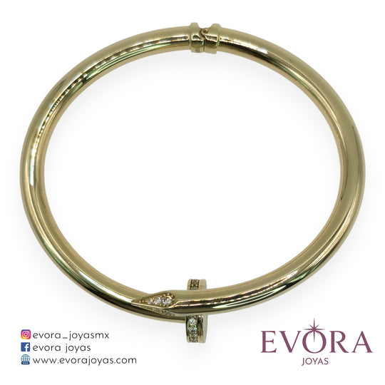 Pulsera Clavo lisa de Oro 10k
