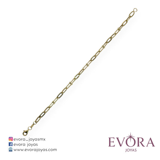 Pulsera Eslabones "U" de Oro 10k