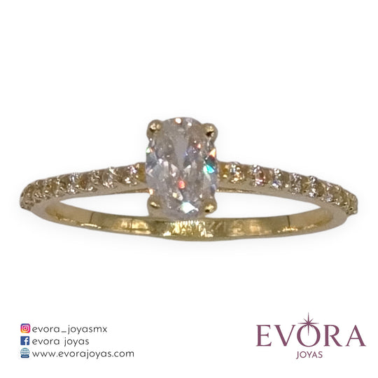 Anillo Compromiso Zirconia Varias de Oro 10k