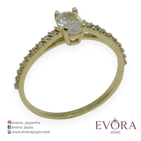 Anillo Compromiso Zirconia Varias de Oro 10k