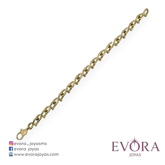 Pulsera Clavos Entrelazados de Oro 10k