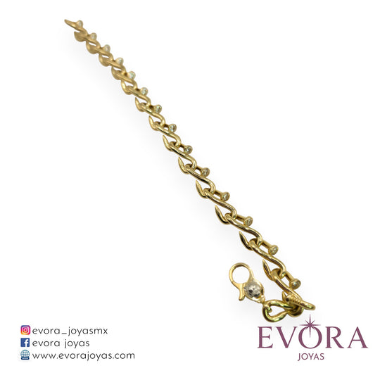 Pulsera Clavos Entrelazados de Oro 10k
